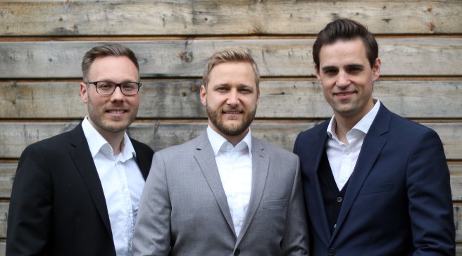 Das Gründerteam von links: Bernhard Finkbeiner, Stefan Schütt &amp; Veit Johanning